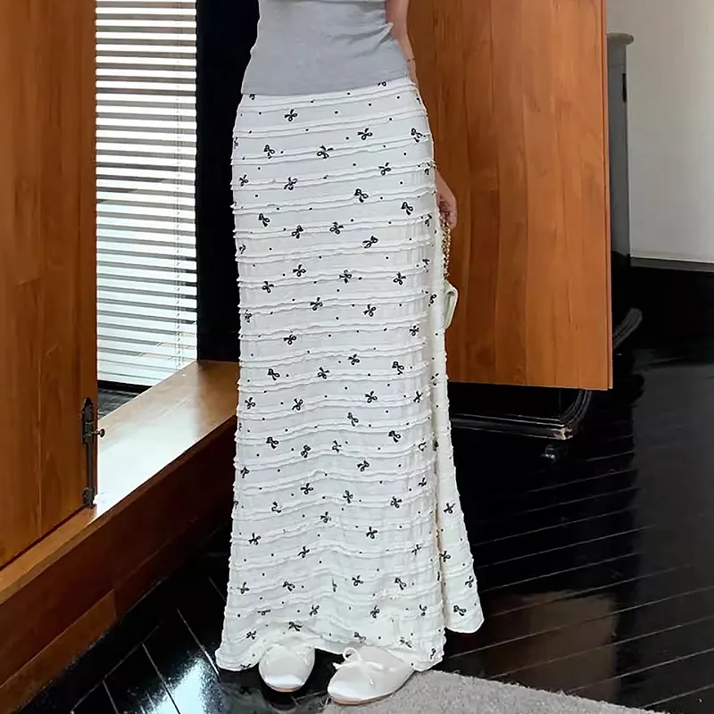 FLIM Comfortable Casual Long Skirt Women's-8