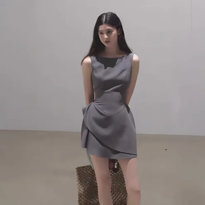 KYKW Sleeveless Dresses Women's Gray-3