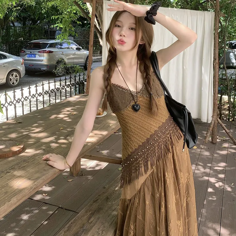 KYKW Slip Dress Women's Dark Brown-3