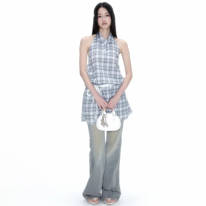 KYKW Sleeveless Dresses Women's Light Blue-6