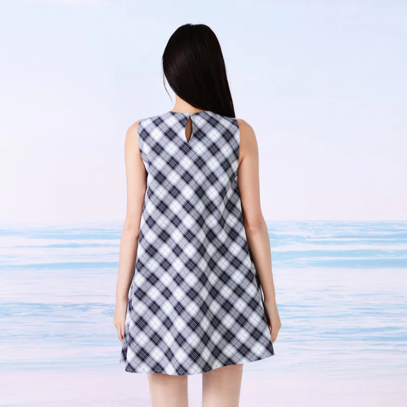KYKW Sleeveless Dress Women's Blue-6