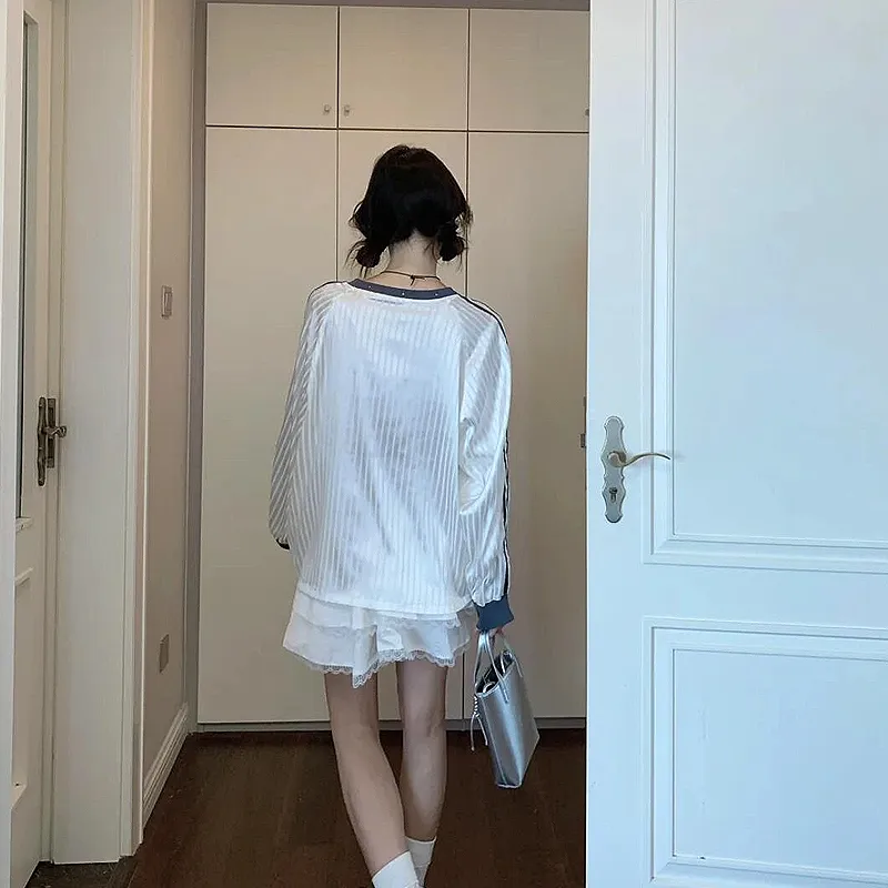 KUNZHUDAXIANG Sweatshirt Women's White-12
