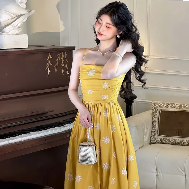 KYKW Slip Dresses Women's Yellow-2
