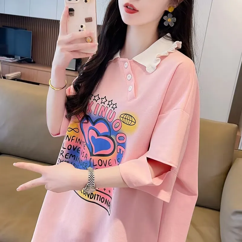 KYKW Regular T Shirt Women's Pink-2