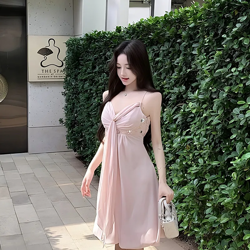 KYKW Slip Dresses Women's Pink-4