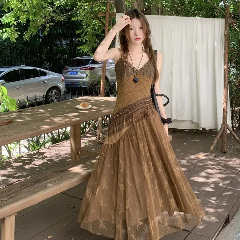 KYKW Slip Dress Women's Dark Brown-6