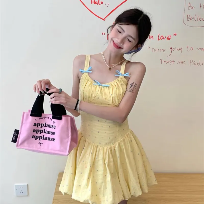 KYKW Slip Dresses Women's Yellow-3