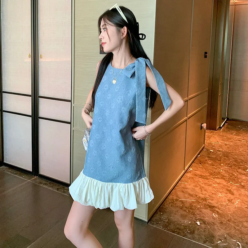 KYKW Sleeveless Dresses Women's Blue-3