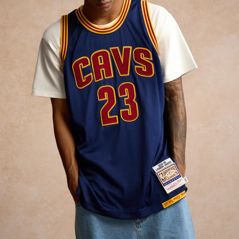 Mitchell & Ness Basketball Jerseys Unisex Navy Blue-2