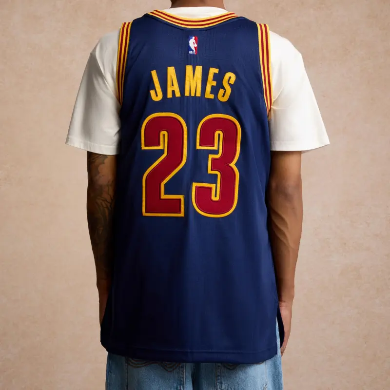 Mitchell & Ness Basketball Jerseys Unisex Navy Blue-3