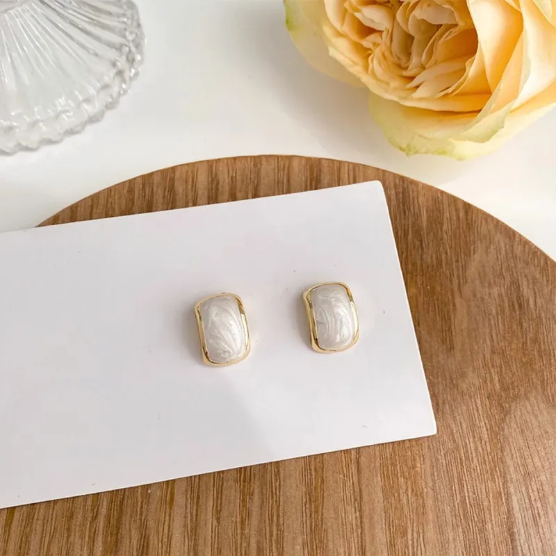 SUYG Alloy Stud Earrings Women's Box+Shopping Bag Packaging-5