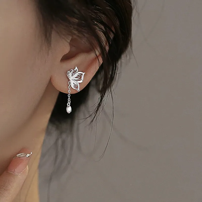 SUYG Bestie Anniversary S999 Fine Silver Stud Earrings Women's Gift Box Gift Bag Packaging-1