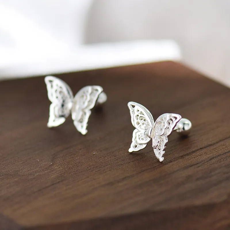 SUYG 999 Fine Silver Stud Earrings Women's Gift Box Gift Bag Packaging-4
