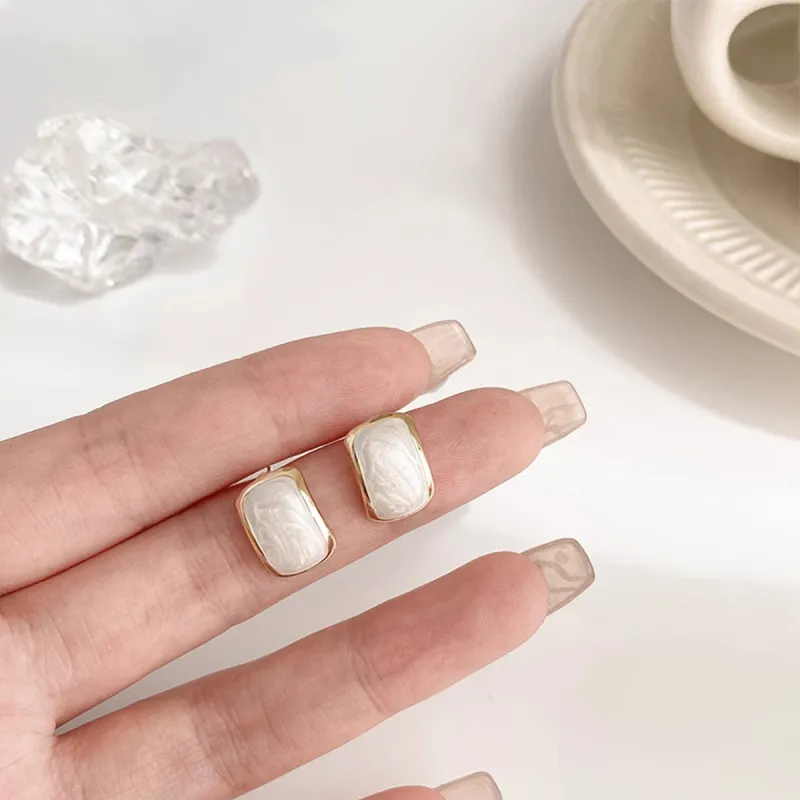 SUYG Alloy Stud Earrings Women's Box+Shopping Bag Packaging-3