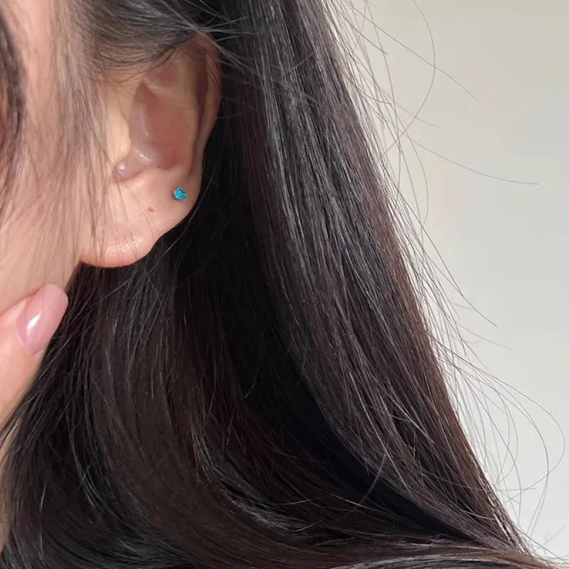 SUYG S999 Fine Silver Stud Earrings Women's-2