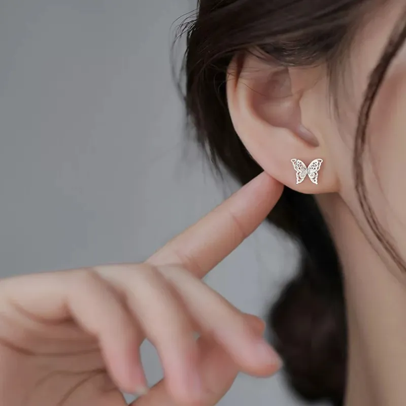 SUYG 999 Fine Silver Stud Earrings Women's Gift Box Gift Bag Packaging-2