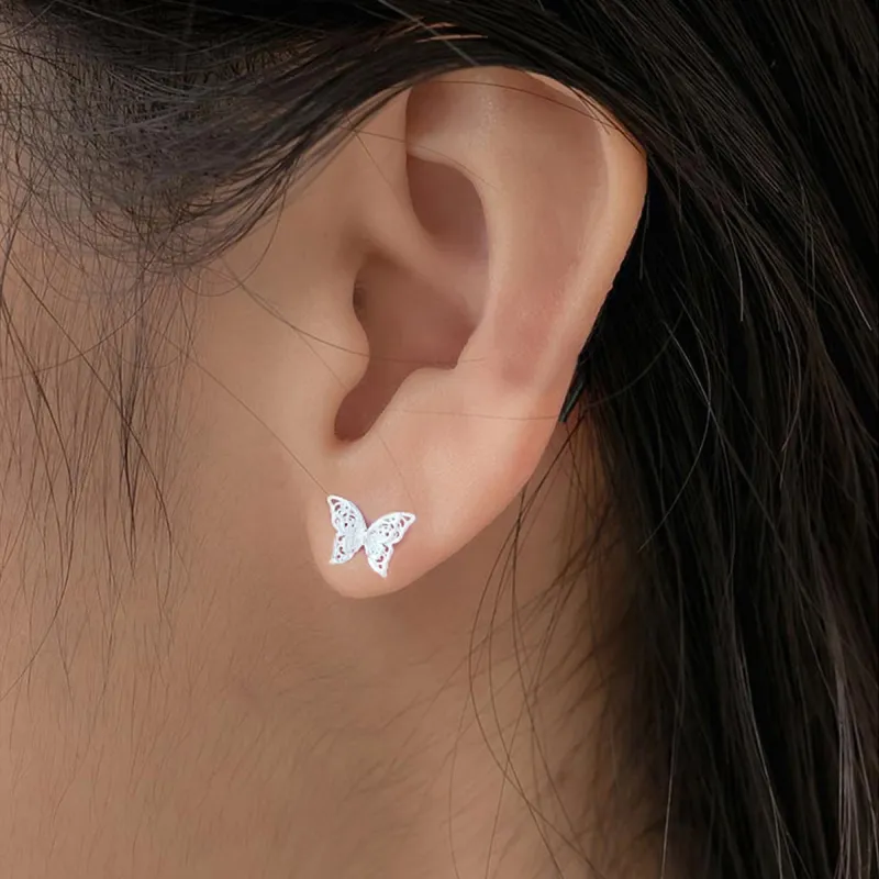 SUYG 999 Fine Silver Stud Earrings Women's Gift Box Gift Bag Packaging-1