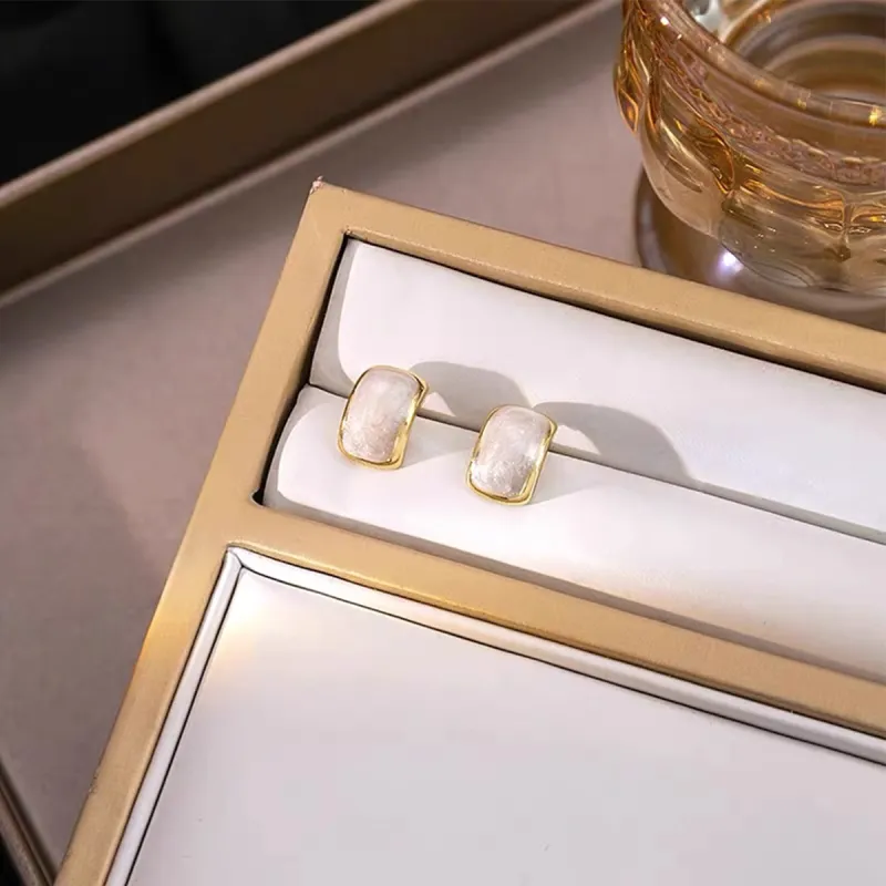 SUYG Alloy Stud Earrings Women's Box+Shopping Bag Packaging-6
