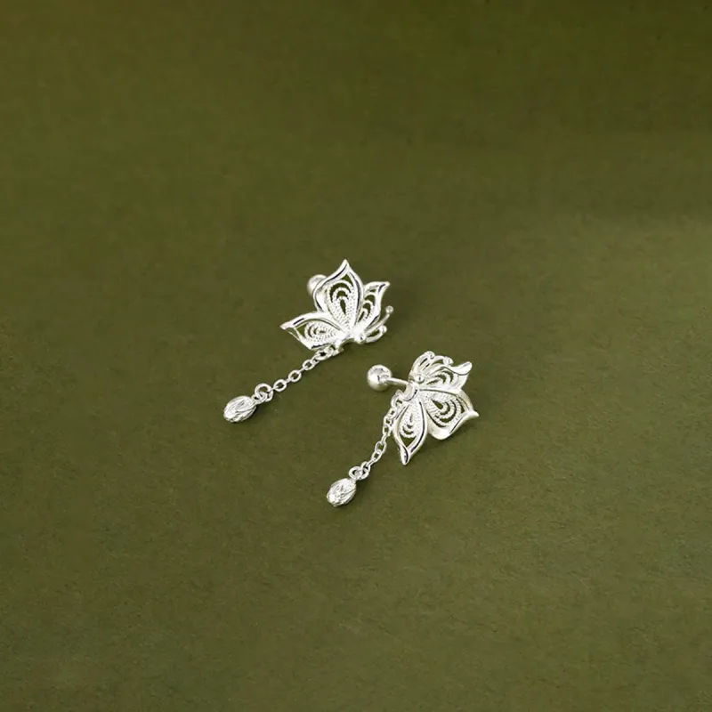 SUYG Bestie Anniversary S999 Fine Silver Stud Earrings Women's Gift Box Gift Bag Packaging-6