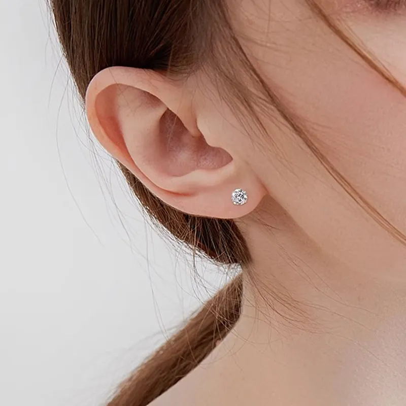 SUYG S925 Silver Stud Earrings Women's Box+Shopping Bag Packaging-2