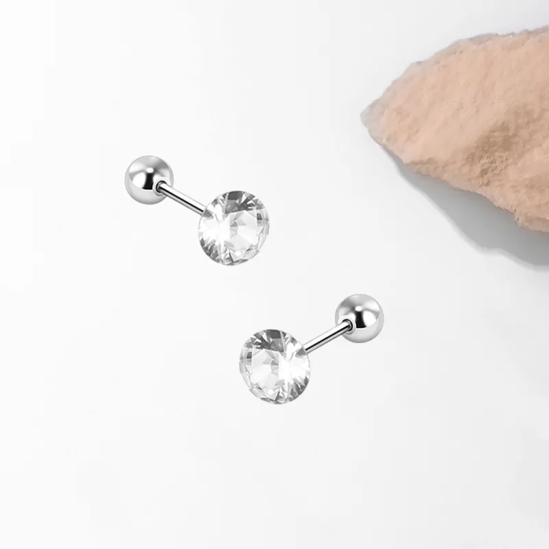 SUYG Titanium Steel Stud Earrings Unisex-5