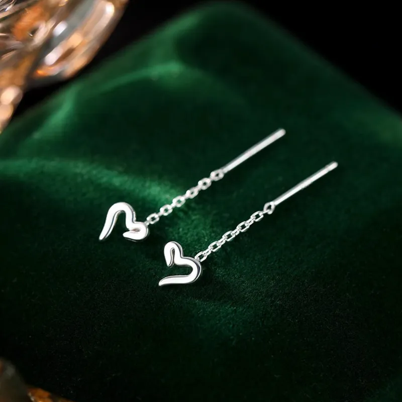 SUYG S999 Fine Silver Drop Earrings Women's-5