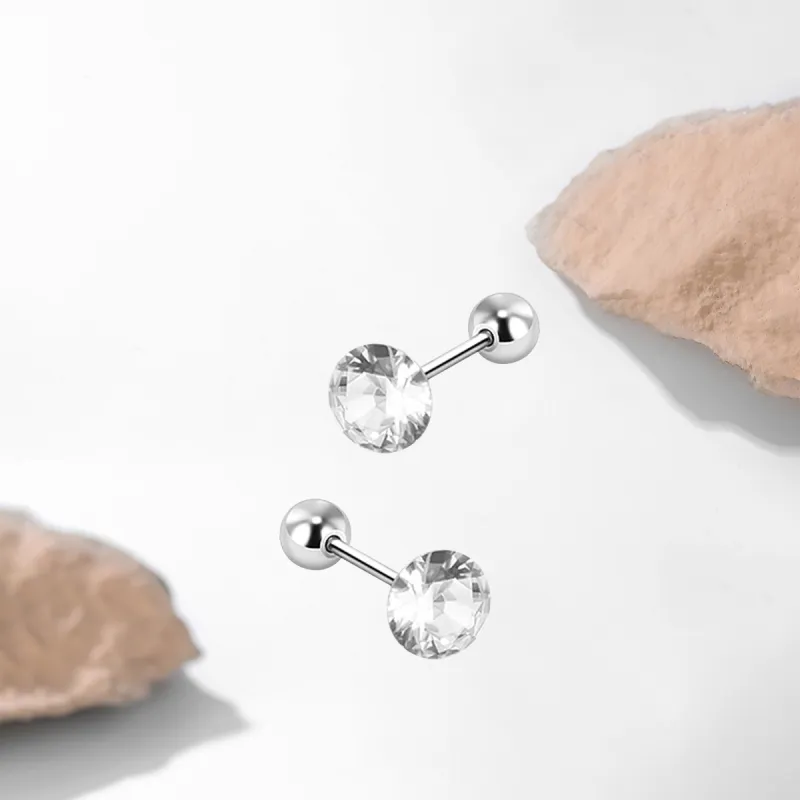SUYG Titanium Steel Stud Earrings Unisex-4