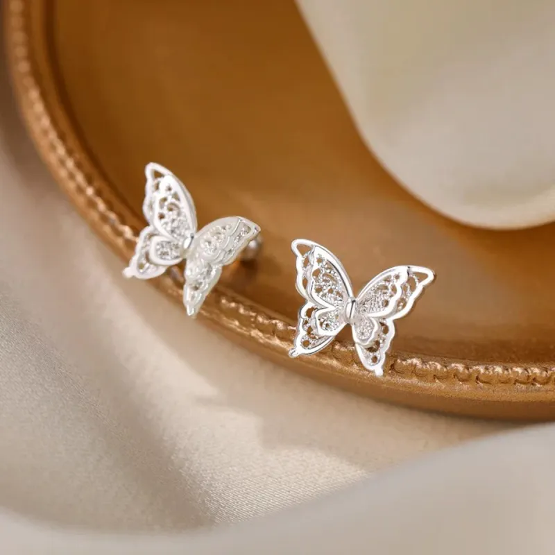 SUYG 999 Fine Silver Stud Earrings Women's Gift Box Gift Bag Packaging-5