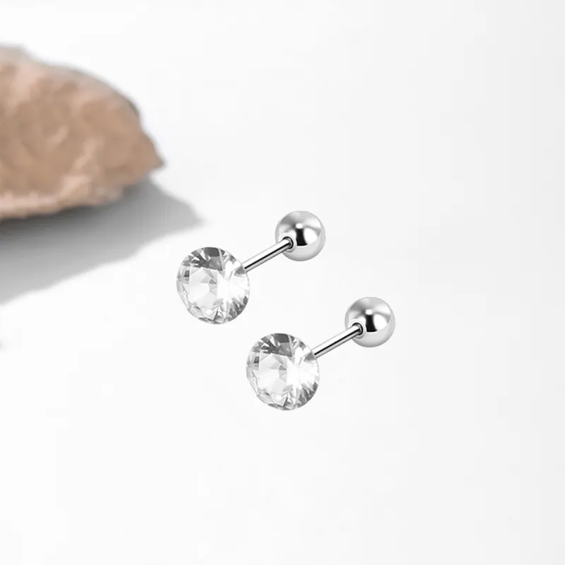 SUYG Titanium Steel Stud Earrings Unisex-3