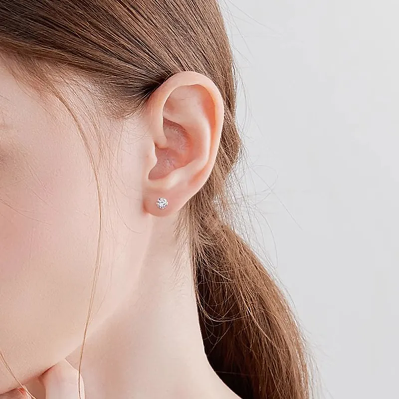 SUYG S925 Silver Stud Earrings Women's Box+Shopping Bag Packaging-3