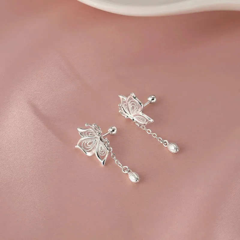SUYG Bestie Anniversary S999 Fine Silver Stud Earrings Women's Gift Box Gift Bag Packaging-3