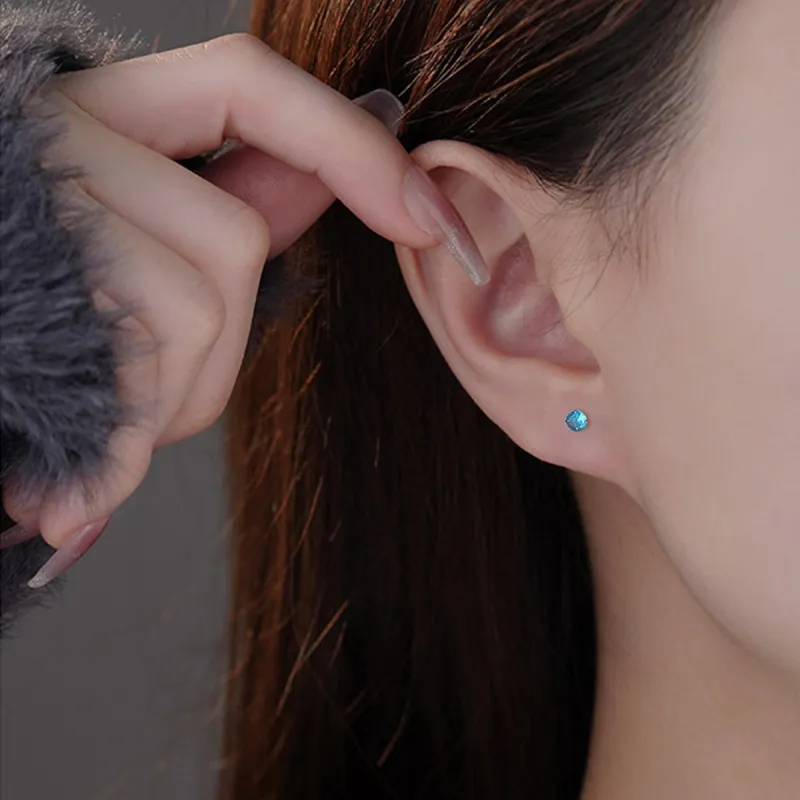 SUYG S999 Fine Silver Stud Earrings Women's-1
