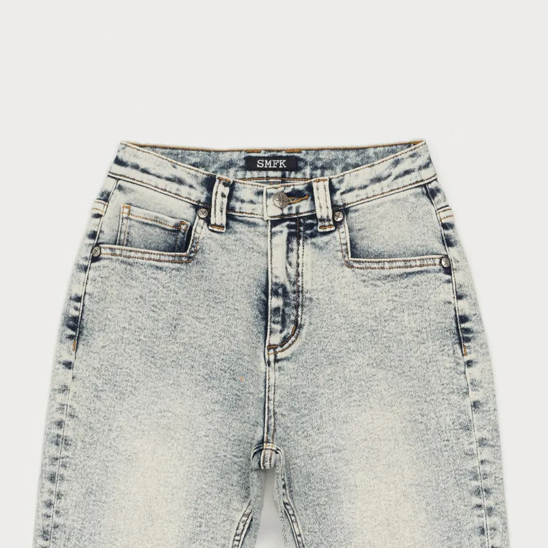 SMFK Jeans Women's White Snowflake-2