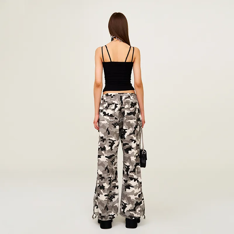 SMFK Casual Pants Unisex Snow Camouflage-6