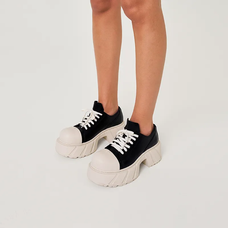 SMFK Casual Shoes Women's Black White-6