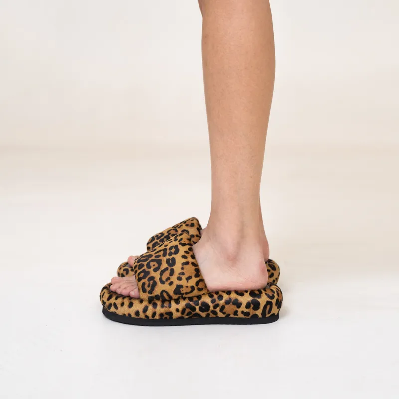SMFK Slide Slippers Women's Leopard Print-10