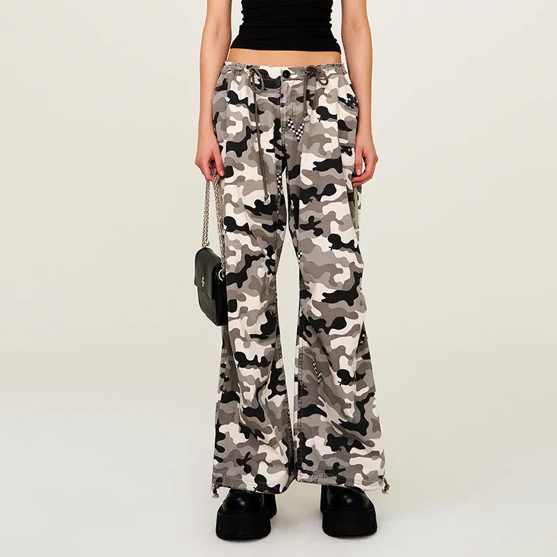 SMFK Casual Pants Unisex Snow Camouflage-3