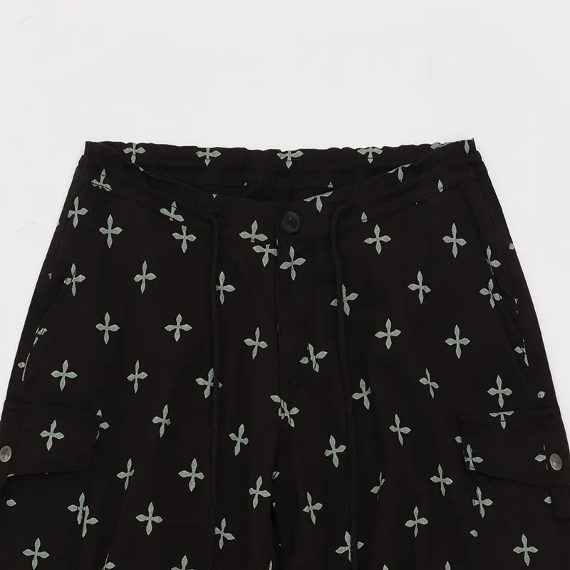 SMFK SS25 Casual Pants Unisex Black Garden-2