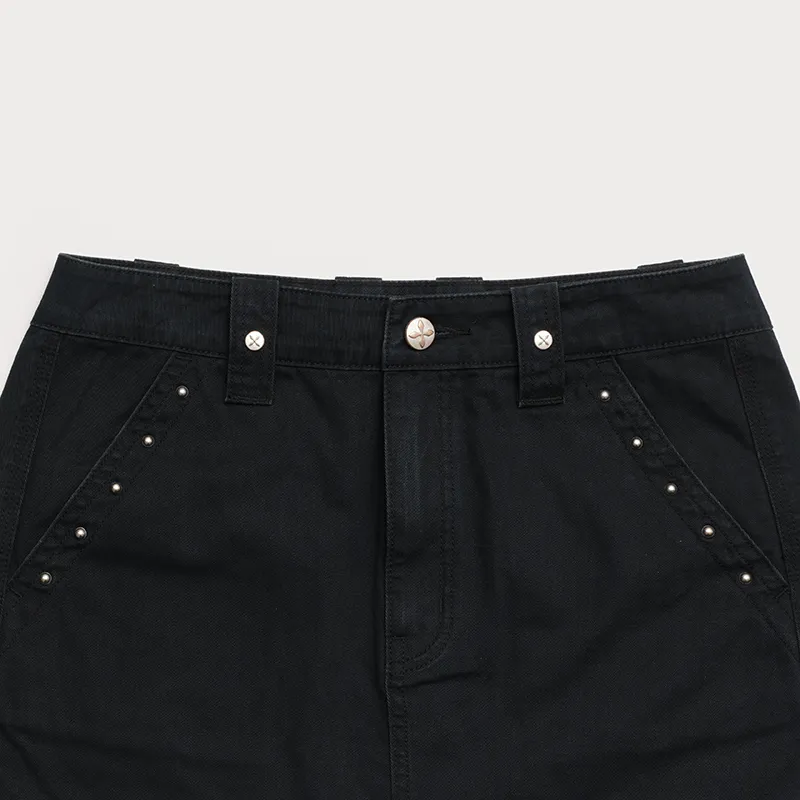 SMFK Cargo Short Skirts Women's Wilderness Black Comes With Bag-2