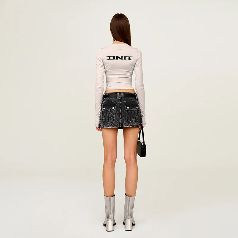 SMFK Cargo Short Skirts Women's Storm Gray-6