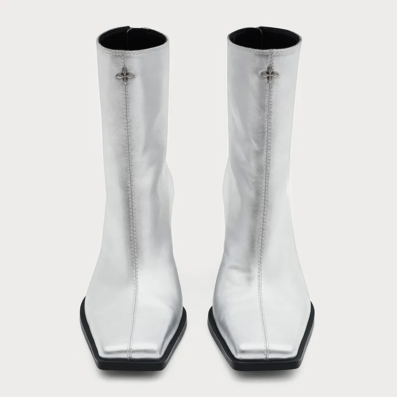 SMFK Ankle Boots 85mm Women's Starry Silver-2