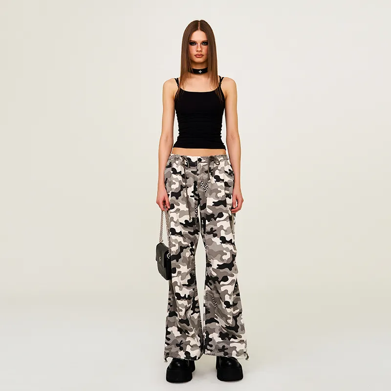 SMFK Casual Pants Unisex Snow Camouflage-4