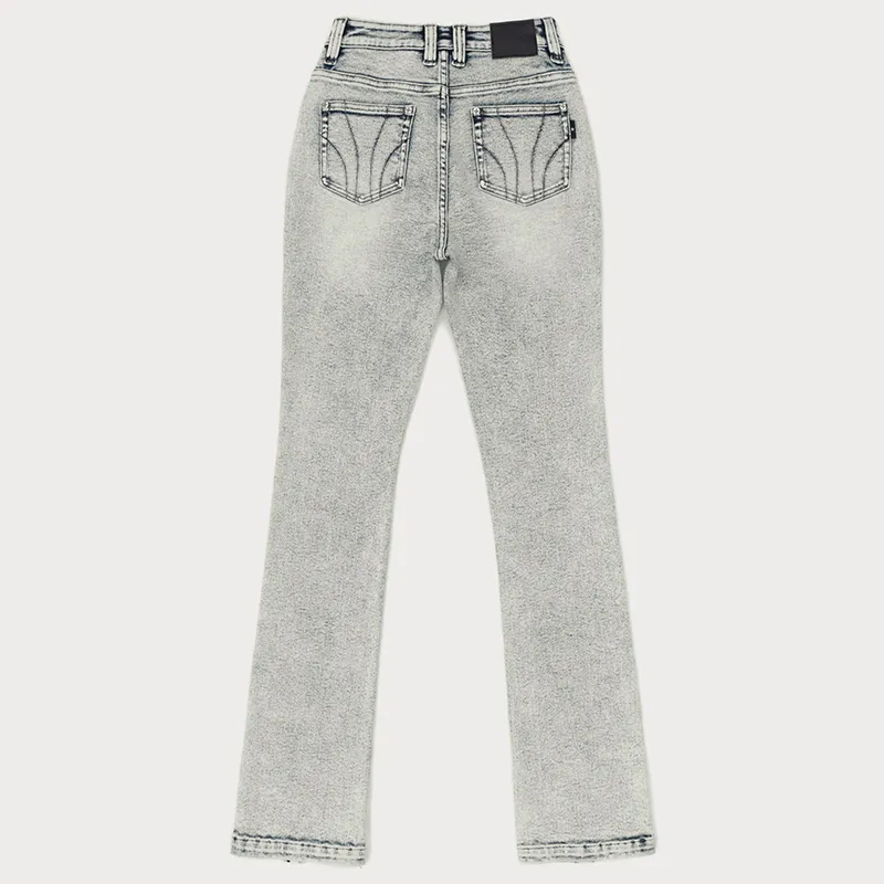 SMFK Jeans Women's White Snowflake-1