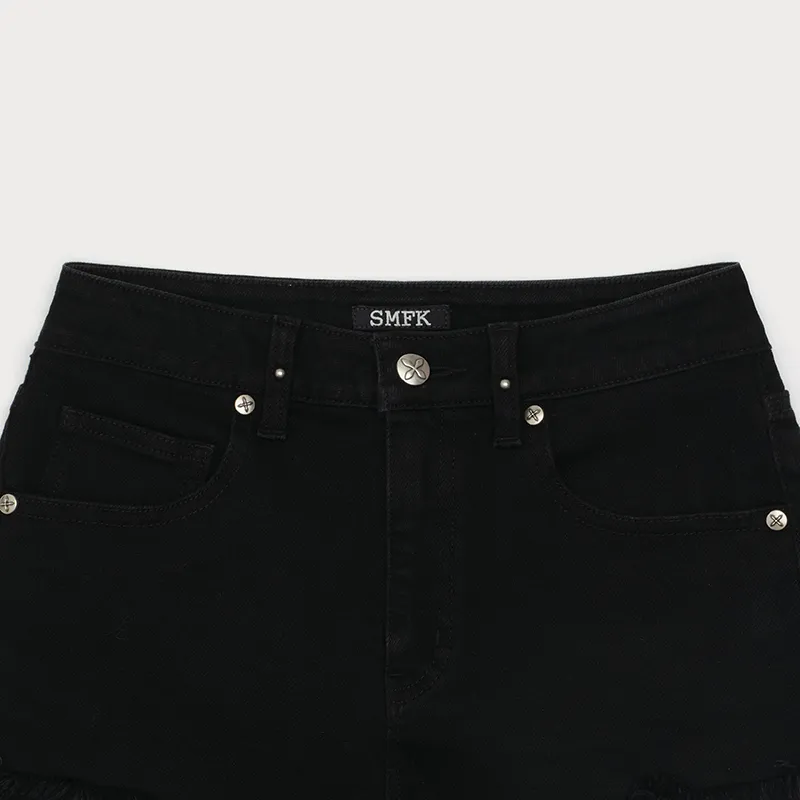 SMFK Denim Shorts Women's Wilderness Black-2
