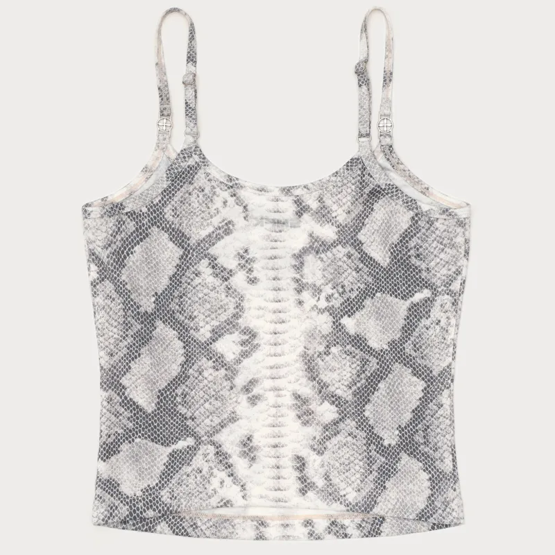 SMFK Camisole Women's White Snakeskin Print-1