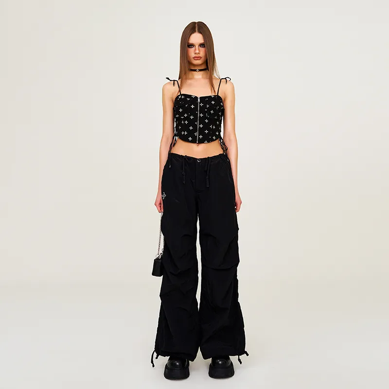 SMFK Cargo Pants Unisex Black Lightning-4