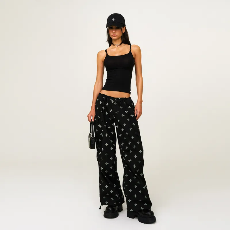 SMFK Camisole Women's Wilderness Black Includes Shopping Bag-5