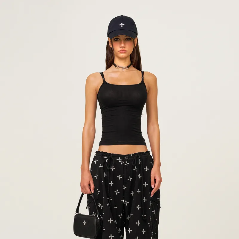 SMFK Camisole Women's Wilderness Black Includes Shopping Bag-3