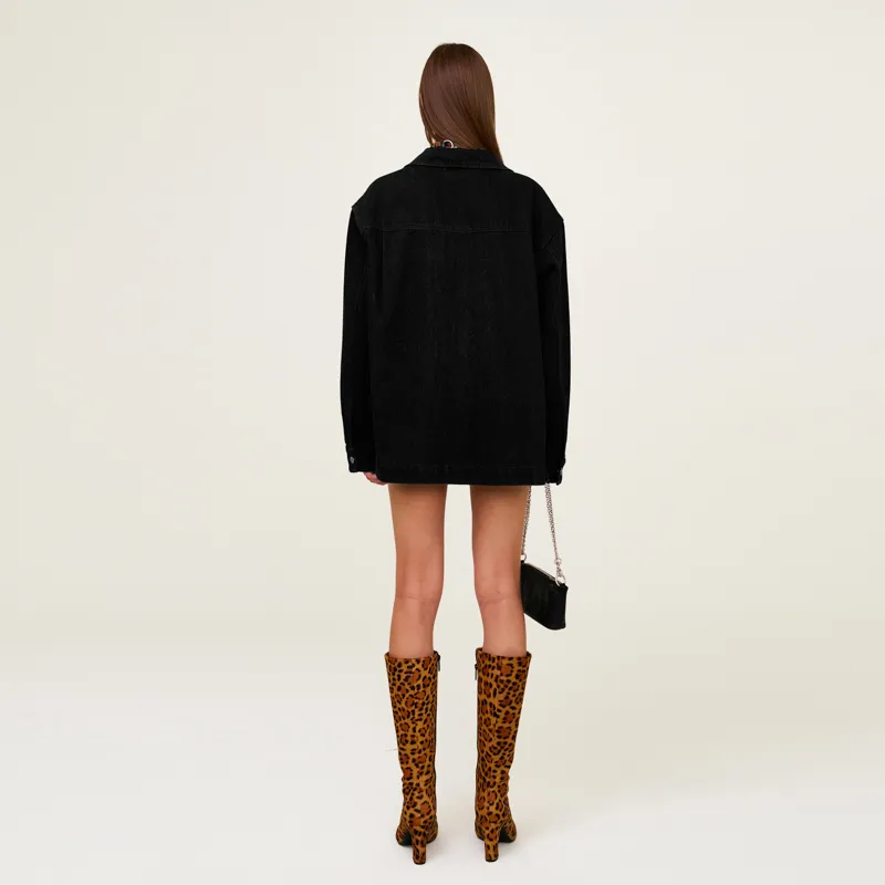 SMFK Shirts Unisex Black Denim Shopping Bag Included-6