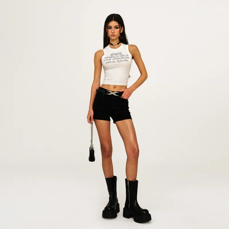 SMFK Tank Top Women's Snow Mountain White Shopping Bag Included-4
